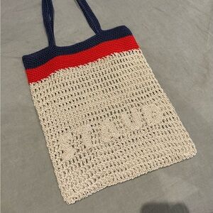 STAUD Crochet Tote Bag